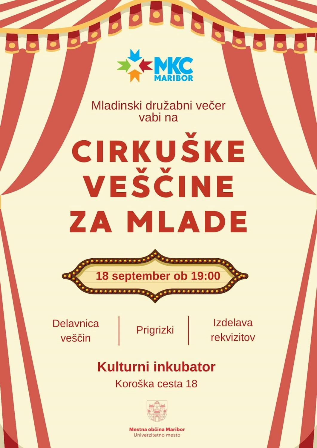 Mladinski družabni večer: Cirkuške veščine za mlade